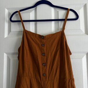 Old Navy Brown Button-Front Jumpsuit